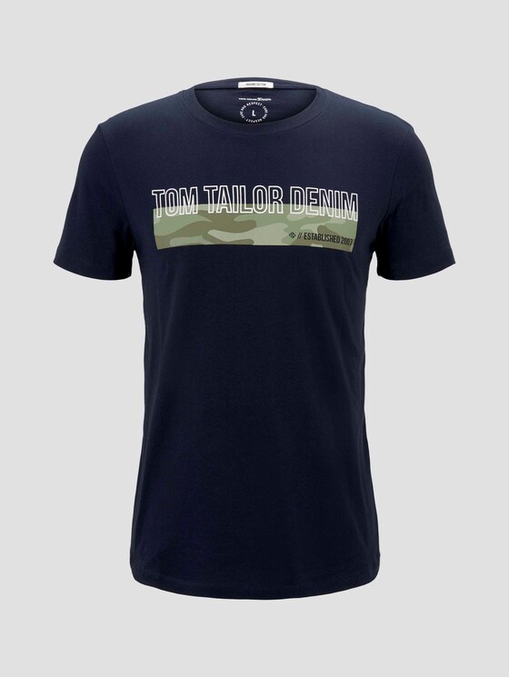 T-Shirt mit Camouflage-Print - Männer - Sky Captain Blue T-Shirt mit Camouflage-Print - Männer - Sky Captain Blue - 7 - TOM TAILOR Denim