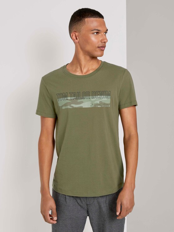 T-Shirt mit Camouflage-Print - Männer - Dry Greyish Olive T-Shirt mit Camouflage-Print - Männer - Dry Greyish Olive - 1 - TOM TAILOR Denim