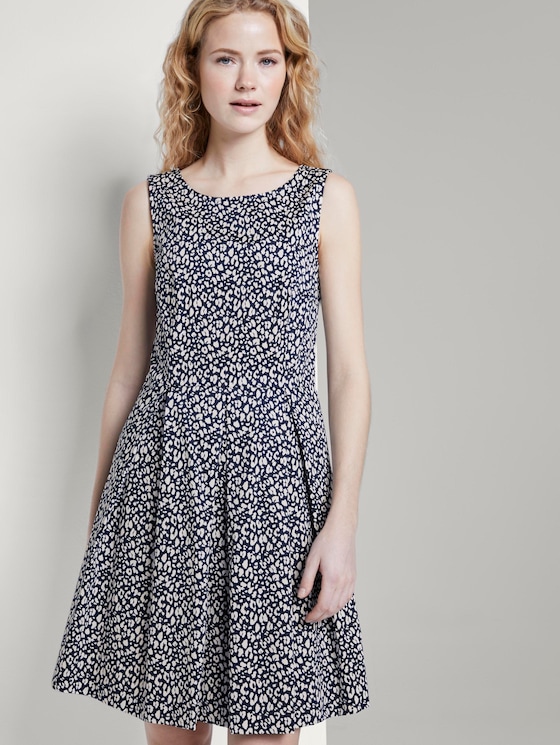 Patterned dress - Women - navy small leo design Patterned dress - Women - navy small leo design - 5 - TOM TAILOR