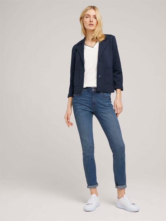 Basic Bluse mit V-Ausschnitt - Frauen - Whisper White Basic Bluse mit V-Ausschnitt - Frauen - Whisper White - 3 - TOM TAILOR