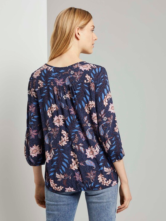 Bluse mit Blumenmuster - Frauen - navy floral design Bluse mit Blumenmuster - Frauen - navy floral design - 2 - TOM TAILOR