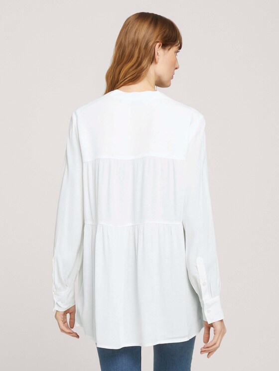 Tunika Bluse mit Volants - Frauen - Whisper White Tunika Bluse mit Volants - Frauen - Whisper White - 2 - TOM TAILOR
