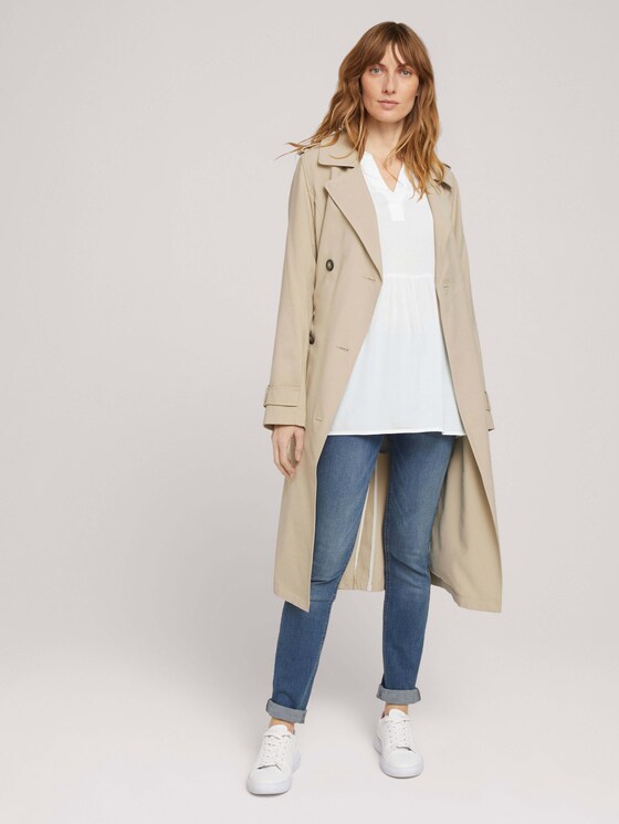 Tunika Bluse mit Volants - Frauen - Whisper White Tunika Bluse mit Volants - Frauen - Whisper White - 3 - TOM TAILOR