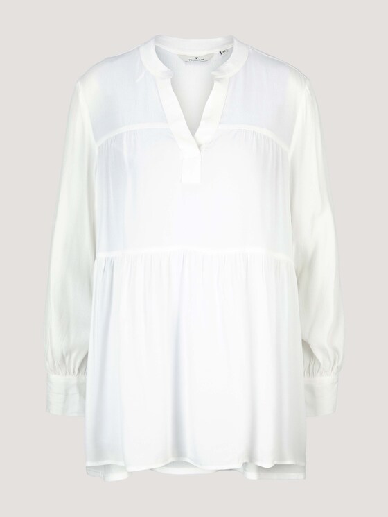 Tunika Bluse mit Volants - Frauen - Whisper White Tunika Bluse mit Volants - Frauen - Whisper White - 7 - TOM TAILOR