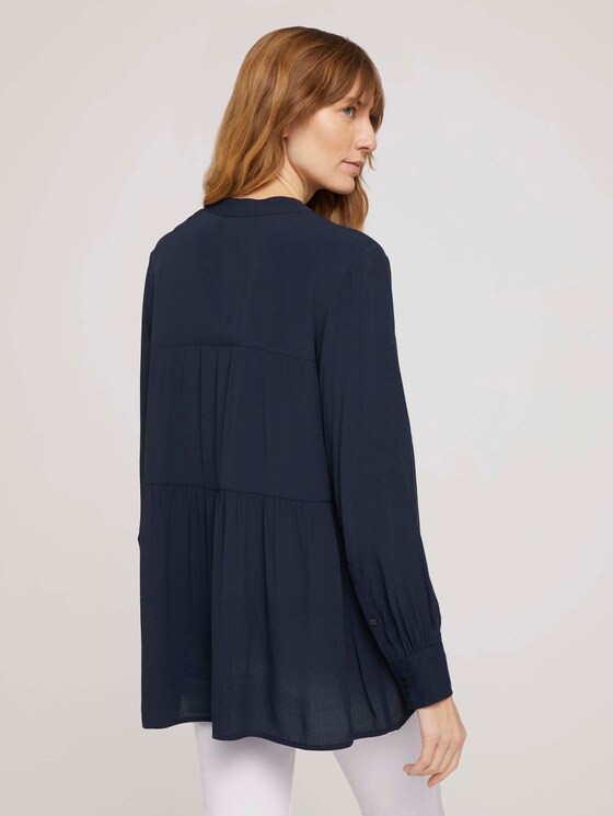 Tunika Bluse mit Volants - Frauen - Sky Captain Blue Tunika Bluse mit Volants - Frauen - Sky Captain Blue - 2 - TOM TAILOR