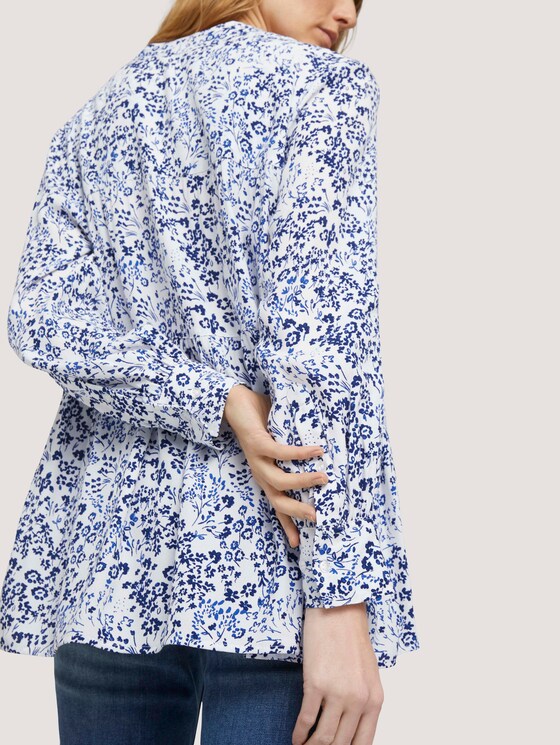 Tunika Bluse mit Volants - Frauen - offwhite flower design Tunika Bluse mit Volants - Frauen - offwhite flower design - 9 - TOM TAILOR