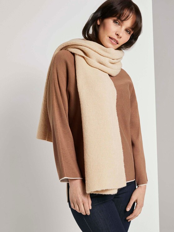 Schal in Ripp-Optik - Frauen - warm sand melange Schal in Ripp-Optik - Frauen - warm sand melange - 5 - TOM TAILOR
