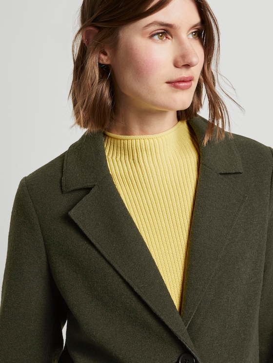 Langer Mantel mit Seitenschlitzen - Frauen - Dark Rosin Green Langer Mantel mit Seitenschlitzen - Frauen - Dark Rosin Green - 10 - TOM TAILOR