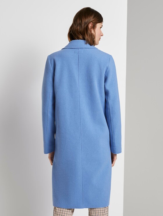 Langer Mantel mit Seitenschlitzen - Frauen - sea blue Langer Mantel mit Seitenschlitzen - Frauen - sea blue - 2 - TOM TAILOR