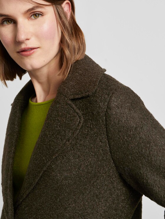 Lockerer Bouclé-Mantel - Frauen - Olive Night Green Lockerer Bouclé-Mantel - Frauen - Olive Night Green - 10 - TOM TAILOR