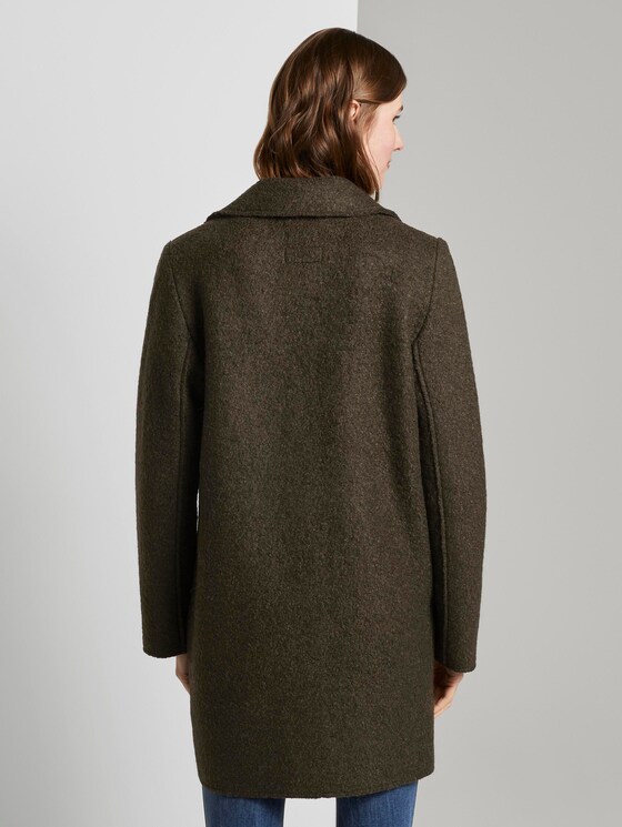 Lockerer Bouclé-Mantel - Frauen - Olive Night Green Lockerer Bouclé-Mantel - Frauen - Olive Night Green - 2 - TOM TAILOR