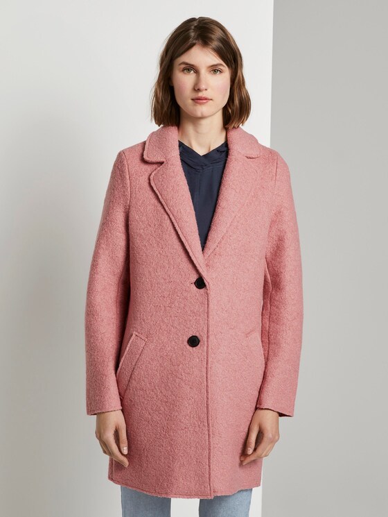 Loose bouclé coat - Women - blush rose Loose bouclé coat - Women - blush rose - 1 - TOM TAILOR