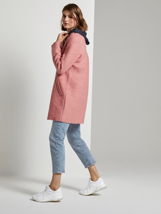Loose bouclé coat - Women - blush rose Loose bouclé coat - Women - blush rose - 3 - TOM TAILOR