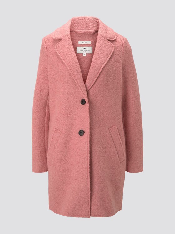 Loose bouclé coat - Women - blush rose Loose bouclé coat - Women - blush rose - 7 - TOM TAILOR