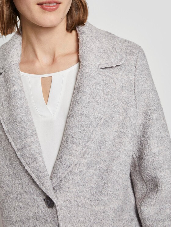 Loose bouclé coat - Women - mid grey melange Loose bouclé coat - Women - mid grey melange - 10 - TOM TAILOR