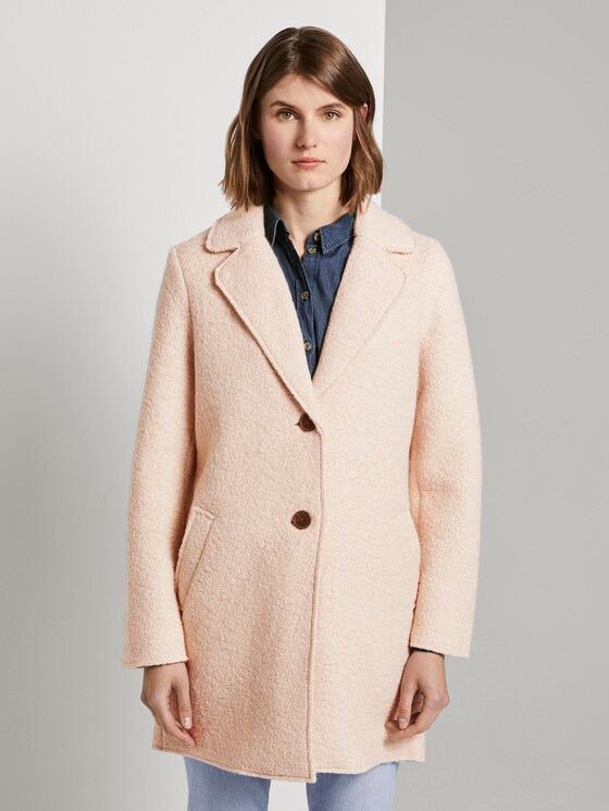 Losse bouclé jas - Vrouwen - warm sand beige Losse bouclé jas - Vrouwen - warm sand beige - 1 - TOM TAILOR
