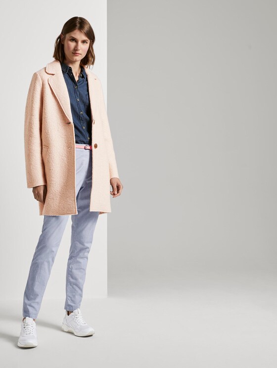 Losse bouclé jas - Vrouwen - warm sand beige Losse bouclé jas - Vrouwen - warm sand beige - 3 - TOM TAILOR