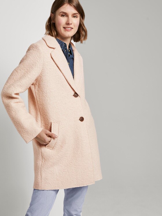 Losse bouclé jas - Vrouwen - warm sand beige Losse bouclé jas - Vrouwen - warm sand beige - 5 - TOM TAILOR