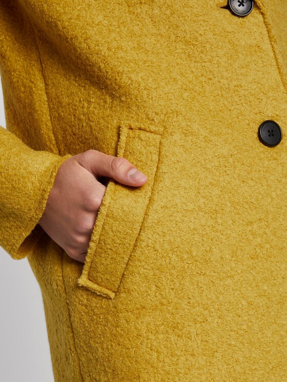 Loose bouclé coat - Women - california sand yellow Loose bouclé coat - Women - california sand yellow - 10 - TOM TAILOR