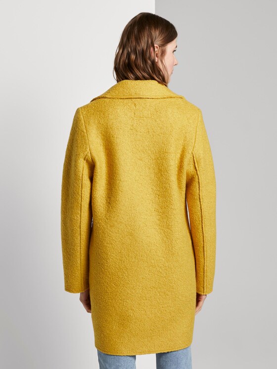 Loose bouclé coat - Women - california sand yellow Loose bouclé coat - Women - california sand yellow - 2 - TOM TAILOR
