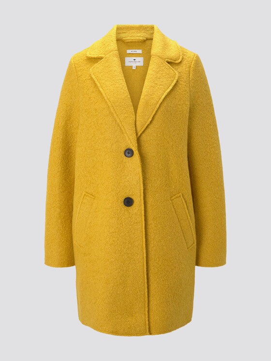 Loose bouclé coat - Women - california sand yellow Loose bouclé coat - Women - california sand yellow - 7 - TOM TAILOR