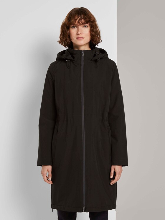 Langer Parka mit Steppfutter - Frauen - Deep Black Langer Parka mit Steppfutter - Frauen - Deep Black - 1 - TOM TAILOR