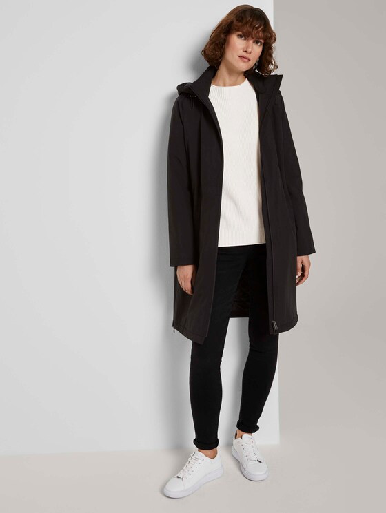 Langer Parka mit Steppfutter - Frauen - Deep Black Langer Parka mit Steppfutter - Frauen - Deep Black - 3 - TOM TAILOR