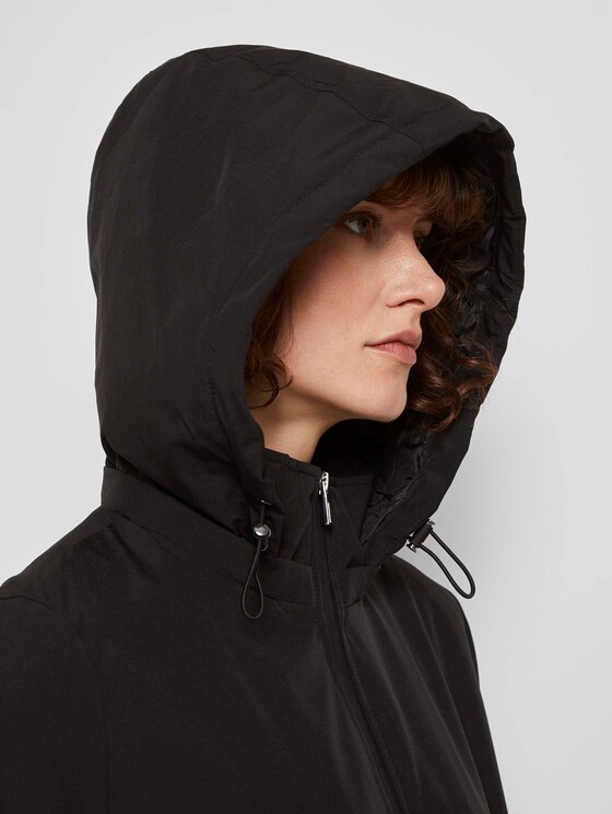 Langer Parka mit Steppfutter - Frauen - Deep Black Langer Parka mit Steppfutter - Frauen - Deep Black - 9 - TOM TAILOR