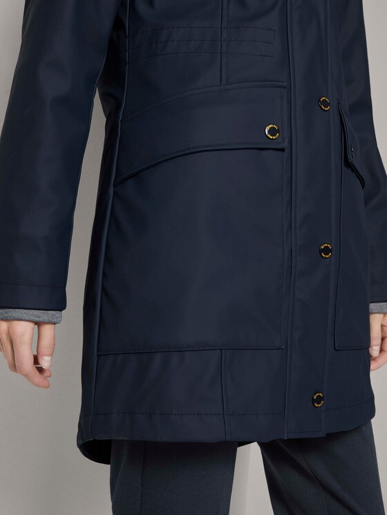 Beschichtete Regenjacke mit Kapuze - Frauen - Sky Captain Blue Beschichtete Regenjacke mit Kapuze - Frauen - Sky Captain Blue - 10 - TOM TAILOR