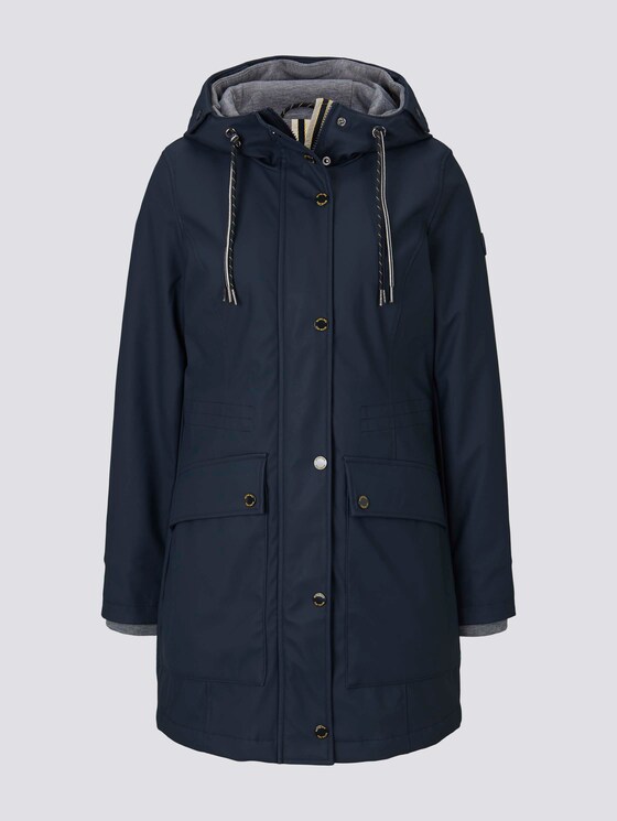 Beschichtete Regenjacke mit Kapuze - Frauen - Sky Captain Blue Beschichtete Regenjacke mit Kapuze - Frauen - Sky Captain Blue - 7 - TOM TAILOR