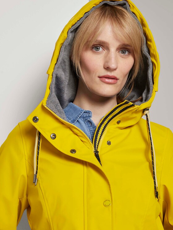 Beschichtete Regenjacke mit Kapuze - Frauen - california sand yellow Beschichtete Regenjacke mit Kapuze - Frauen - california sand yellow - 9 - TOM TAILOR