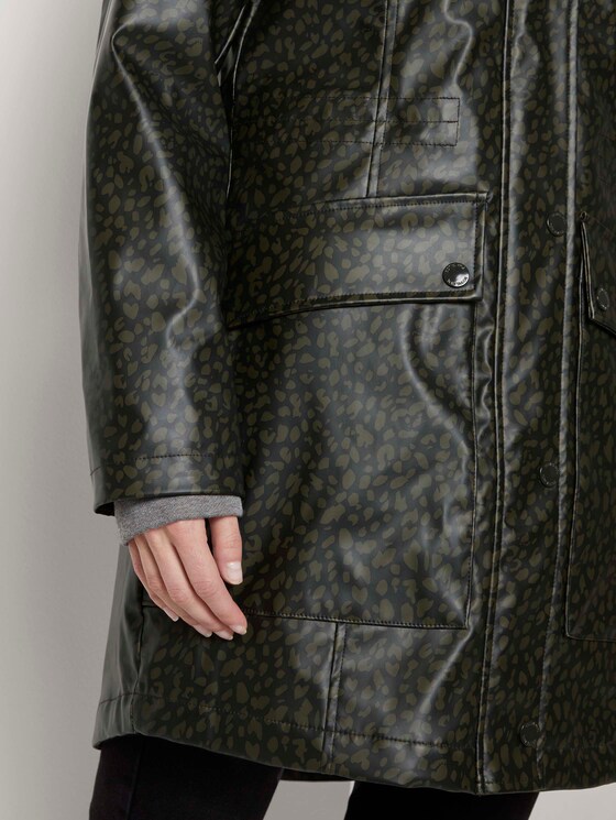 Beschichtete Regenjacke mit Kapuze - Frauen - green abstract design Beschichtete Regenjacke mit Kapuze - Frauen - green abstract design - 10 - TOM TAILOR