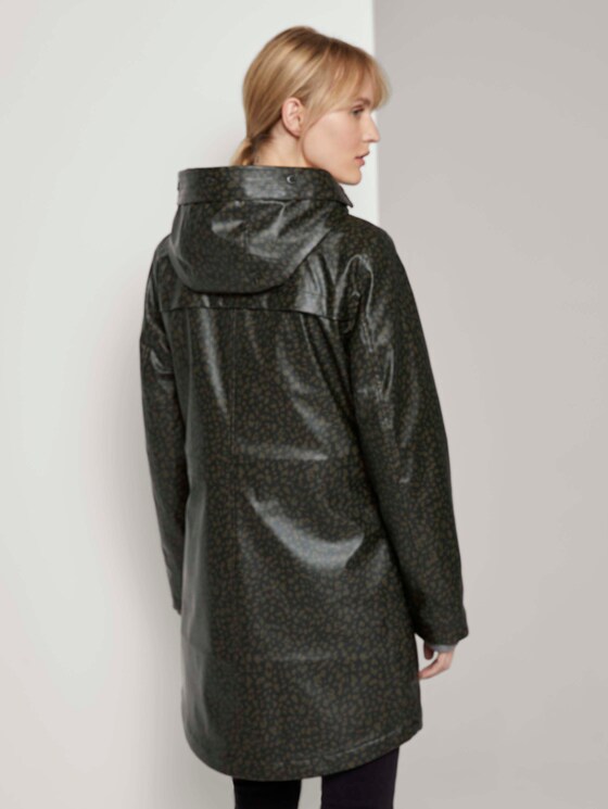 Beschichtete Regenjacke mit Kapuze - Frauen - green abstract design Beschichtete Regenjacke mit Kapuze - Frauen - green abstract design - 2 - TOM TAILOR
