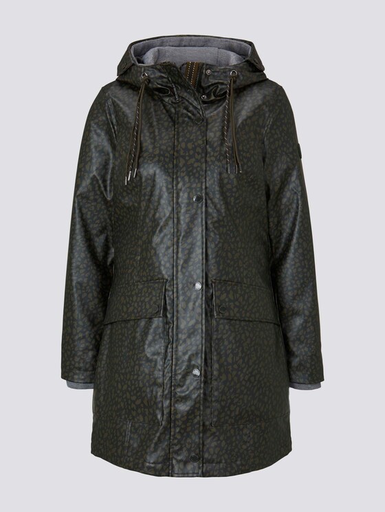 Beschichtete Regenjacke mit Kapuze - Frauen - green abstract design Beschichtete Regenjacke mit Kapuze - Frauen - green abstract design - 7 - TOM TAILOR