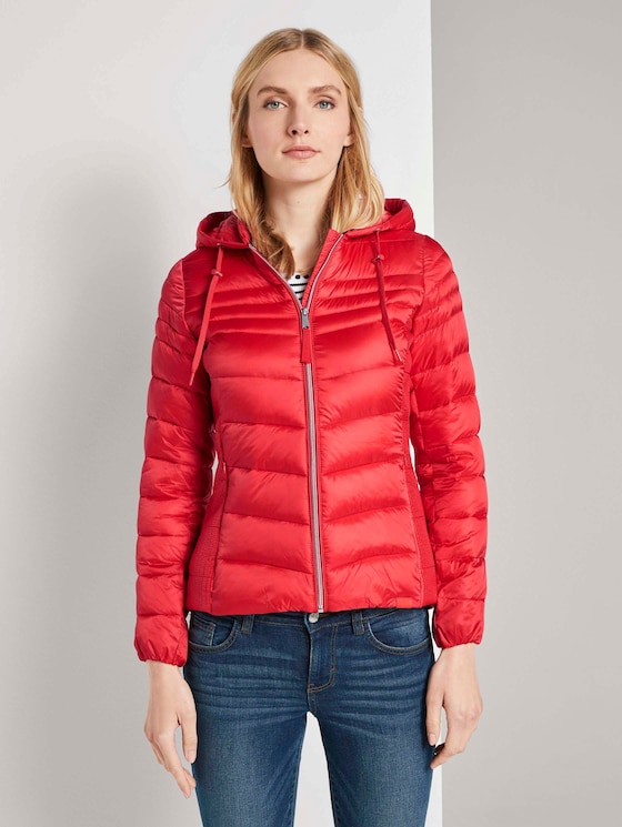 Lightweight Steppjacke mit Kapuze - Frauen - Strong Red Lightweight Steppjacke mit Kapuze - Frauen - Strong Red - 1 - TOM TAILOR