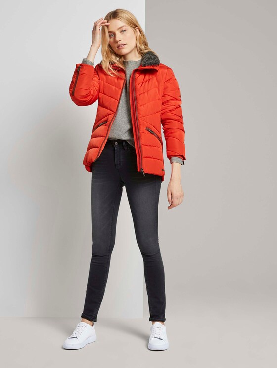 Steppjacke mit Fellkragen - Frauen - Strong Red Steppjacke mit Fellkragen - Frauen - Strong Red - 3 - TOM TAILOR