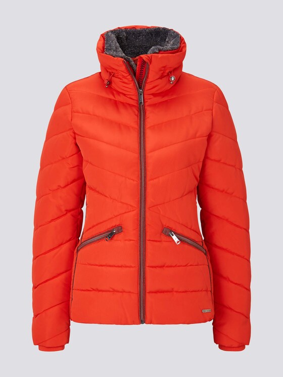 Steppjacke mit Fellkragen - Frauen - Strong Red Steppjacke mit Fellkragen - Frauen - Strong Red - 7 - TOM TAILOR