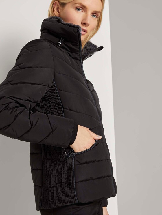 Steppjacke mit Fellkragen - Frauen - Deep Black Steppjacke mit Fellkragen - Frauen - Deep Black - 10 - TOM TAILOR