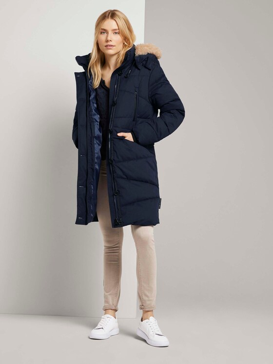 Pufferjacke mit Fellkragen - Frauen - Sky Captain Blue Pufferjacke mit Fellkragen - Frauen - Sky Captain Blue - 3 - TOM TAILOR