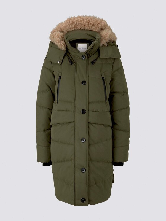 Pufferjacke mit Fellkragen - Frauen - Olive Night Green Pufferjacke mit Fellkragen - Frauen - Olive Night Green - 7 - TOM TAILOR