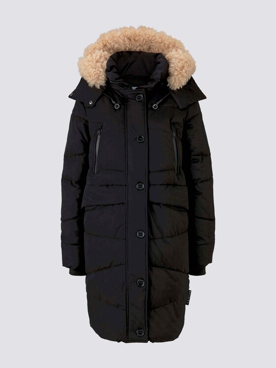 Pufferjacke mit Fellkragen - Frauen - Deep Black Pufferjacke mit Fellkragen - Frauen - Deep Black - 7 - TOM TAILOR