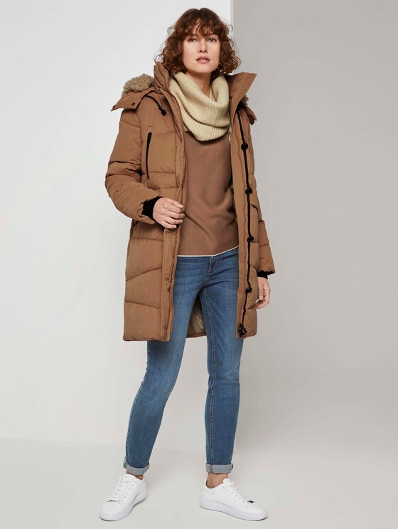 Pufferjacke mit Fellkragen - Frauen - soft dusty camel Pufferjacke mit Fellkragen - Frauen - soft dusty camel - 3 - TOM TAILOR