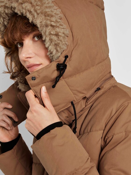 Pufferjacke mit Fellkragen - Frauen - soft dusty camel Pufferjacke mit Fellkragen - Frauen - soft dusty camel - 9 - TOM TAILOR