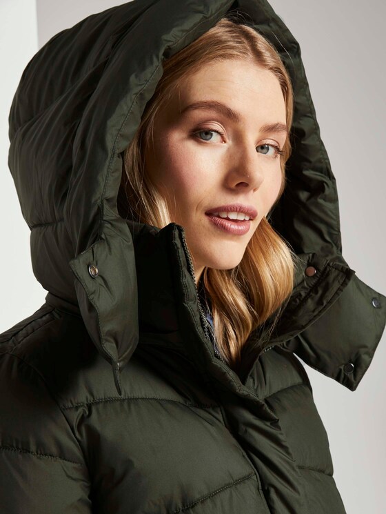 Maxi Puffermantel - Frauen - Dark Rosin Green Maxi Puffermantel - Frauen - Dark Rosin Green - 9 - TOM TAILOR