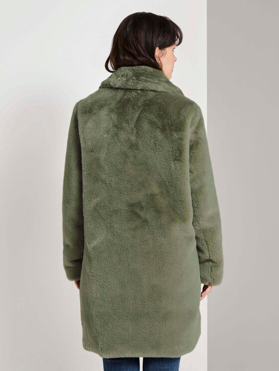 Weicher Faux-Fur Mantel - Frauen - greyish green Weicher Faux-Fur Mantel - Frauen - greyish green - 2 - TOM TAILOR