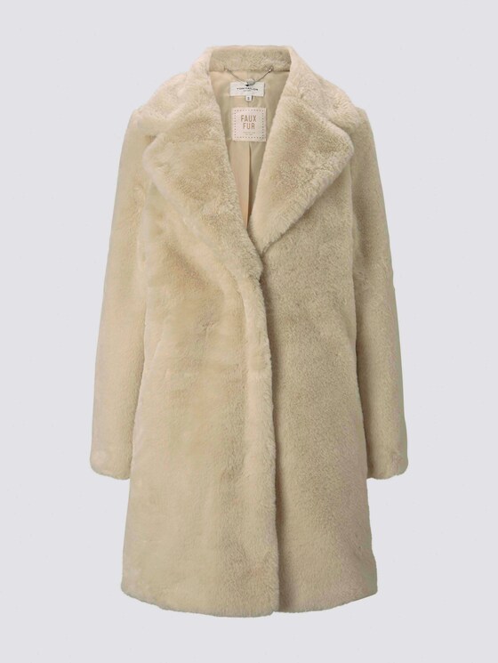 Weicher Faux-Fur Mantel - Frauen - warm sand beige Weicher Faux-Fur Mantel - Frauen - warm sand beige - 7 - TOM TAILOR