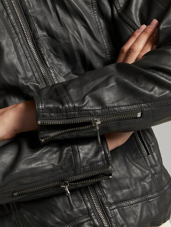 Bikerjacke aus Lederimitat - Frauen - Deep Black Bikerjacke aus Lederimitat - Frauen - Deep Black - 10 - TOM TAILOR