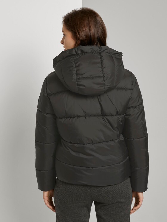Short puffer jacket with a hood - Women - Deep Black Short puffer jacket with a hood - Women - Deep Black - 2 - TOM TAILOR Denim