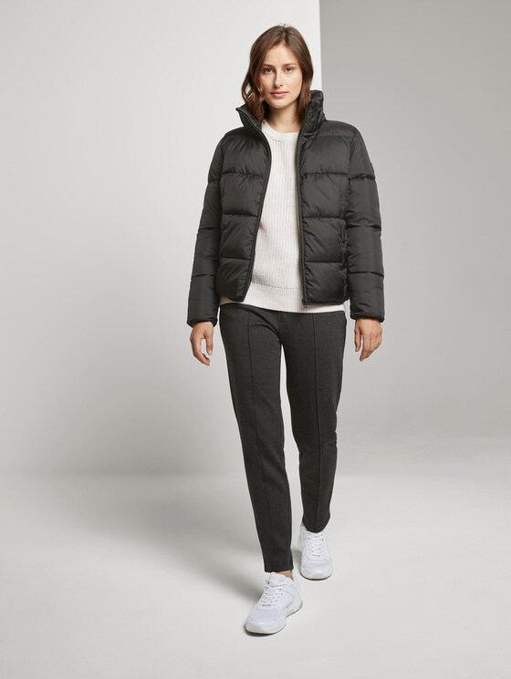 Short puffer jacket with a hood - Women - Deep Black Short puffer jacket with a hood - Women - Deep Black - 3 - TOM TAILOR Denim