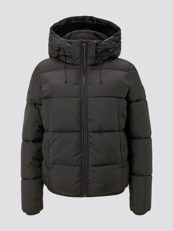 Short puffer jacket with a hood - Women - Deep Black Short puffer jacket with a hood - Women - Deep Black - 7 - TOM TAILOR Denim